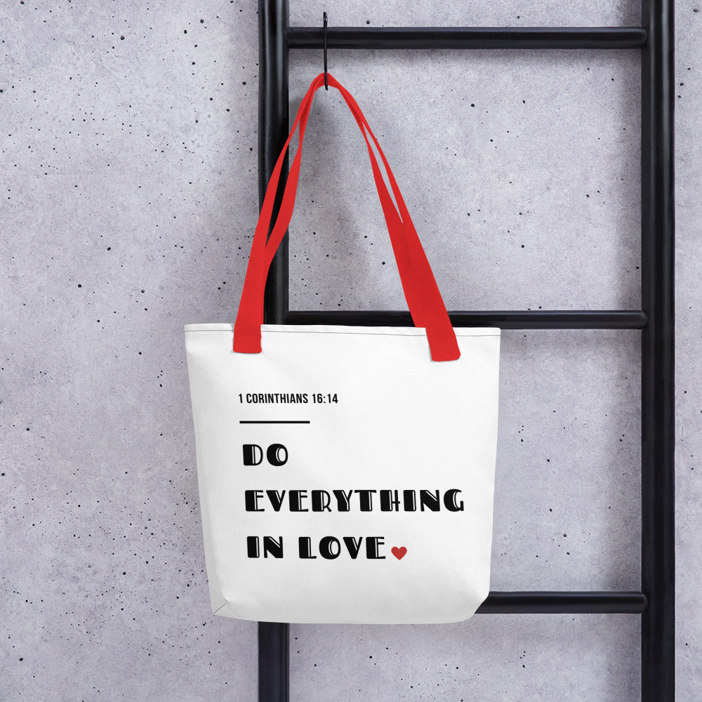 Intrusive White Canvas Tote Bag