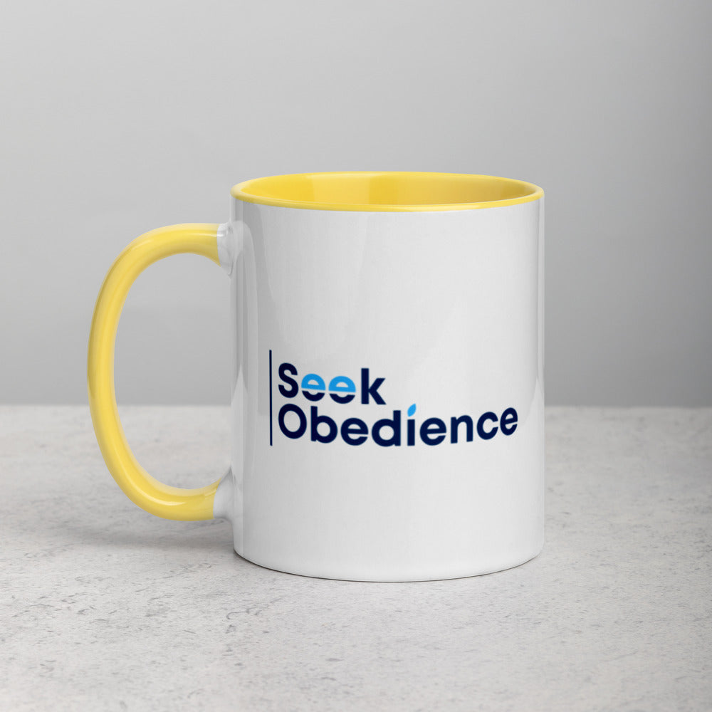 Seek Obedience Mug with Color Inside
