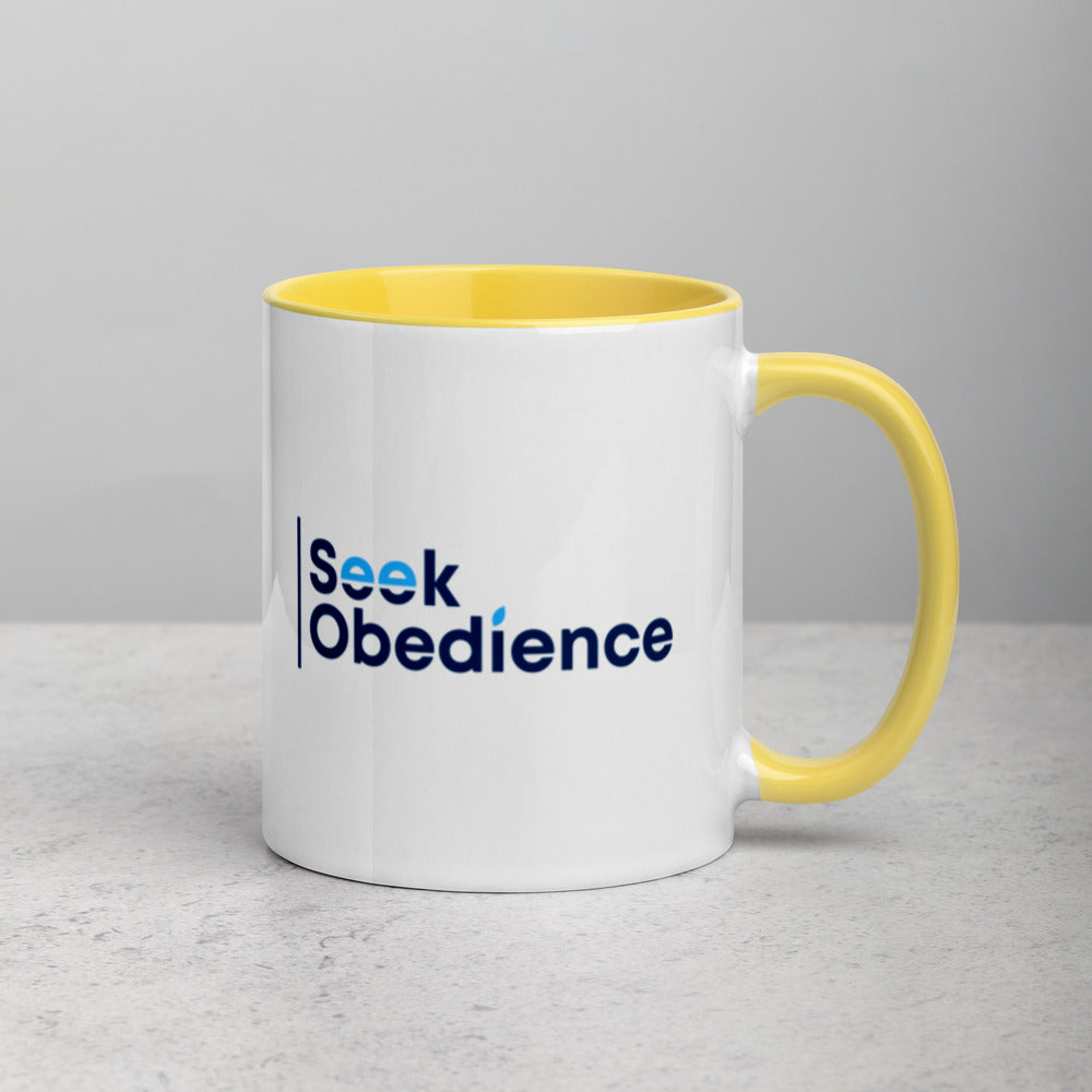 Seek Obedience Mug with Color Inside